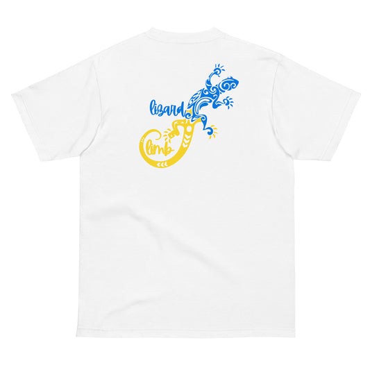 Lizard Climb blue_yellow 半袖Tシャツ